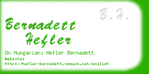 bernadett hefler business card